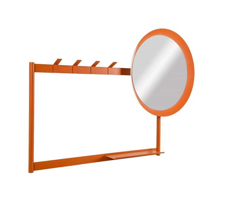 Вішалка настінна з дзеркалом Entry Kit3 755*1100 OrangeBrown 80233