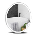 Кругле дзеркало в металевій рамі з LED-підсвіткою Yamato White Iron Mirror1
