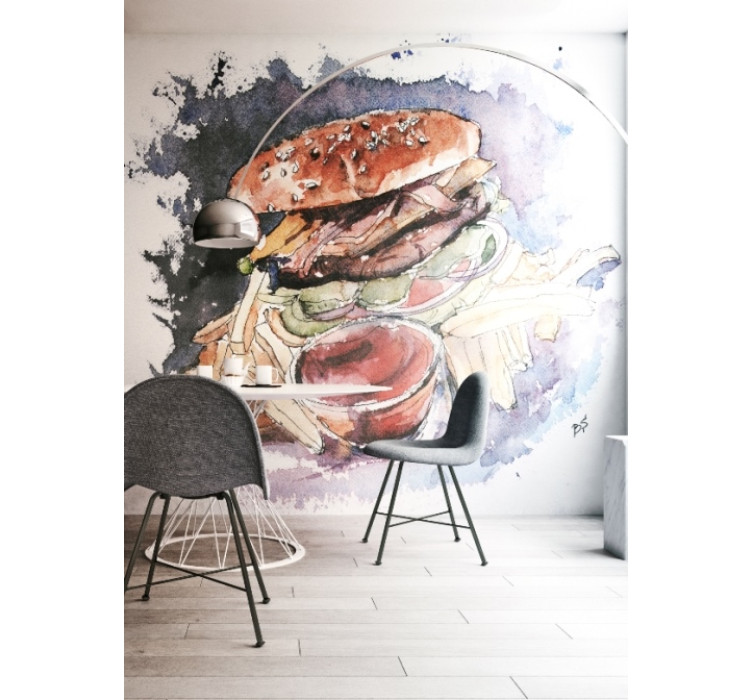 Дизайнерські шпалери "Burger"1