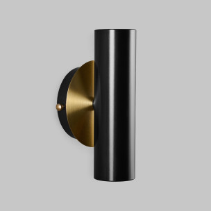 Настінний подвійний світильник Brass Black