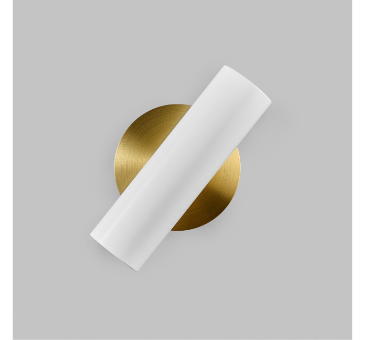Настенный двойной светильник Brass White3