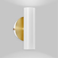 Настенный двойной светильник Brass White1