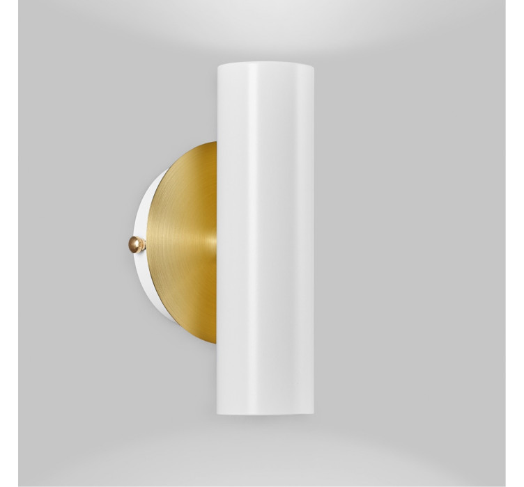 Настенный двойной светильник Brass White1
