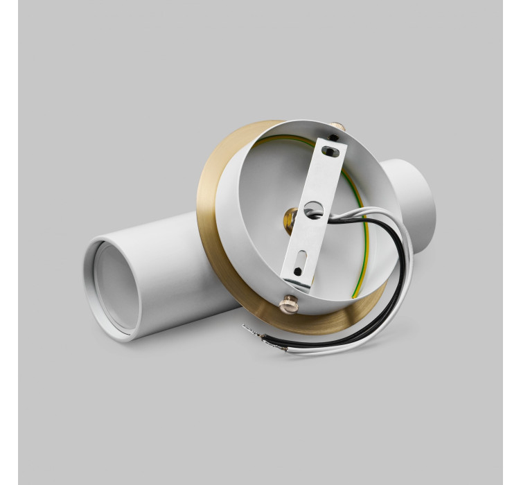Настенный двойной светильник Brass White6