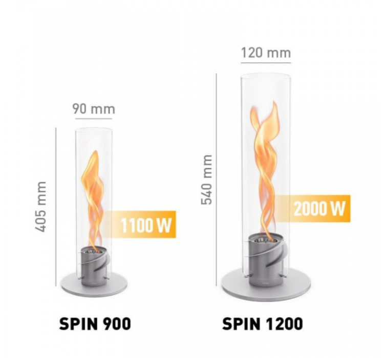 Настільний камін Spin 900 grey7