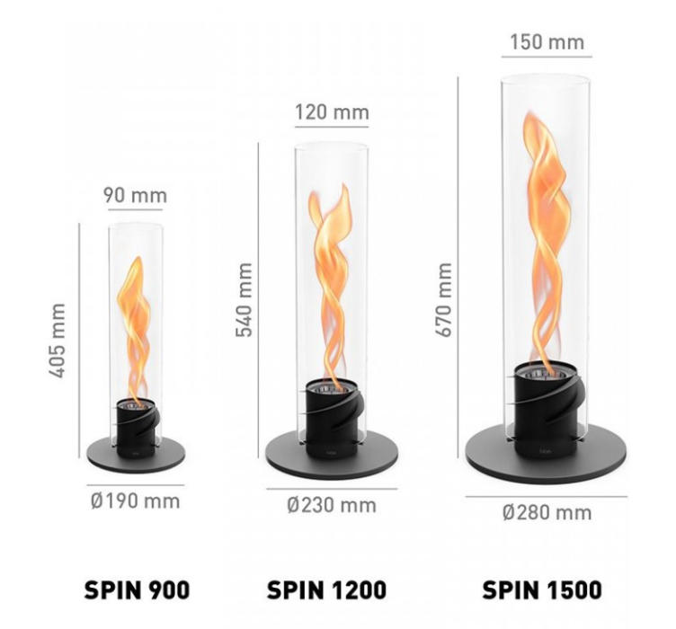 Настільний камін Spin 1500 Black5