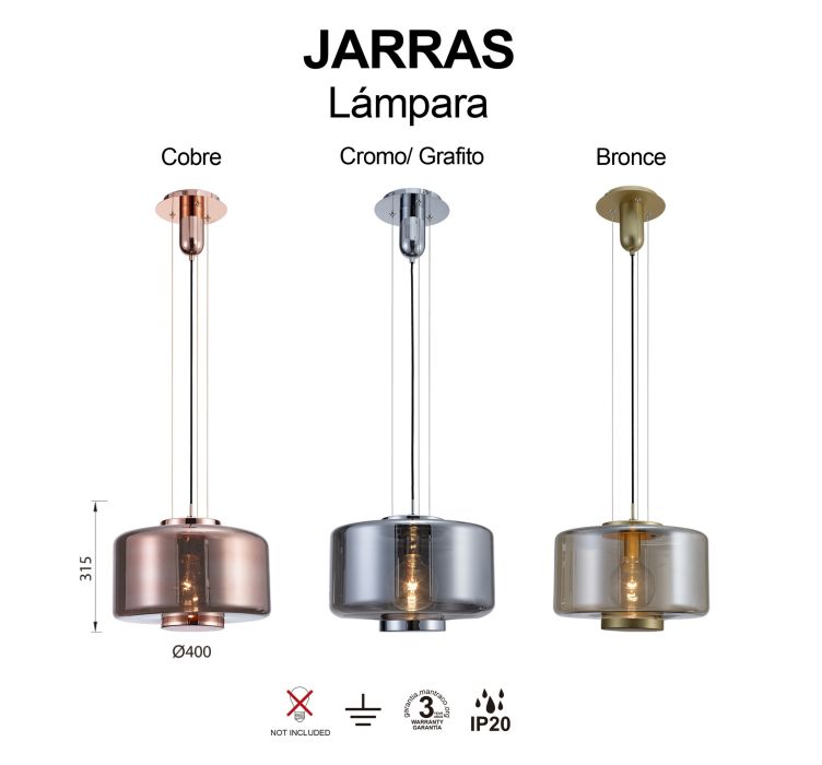 Великий підвісний світильник Mantra JARRAS 1L Grande Cobre (E27)4