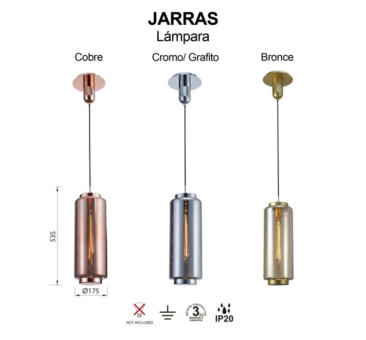 Підвісний світильник Mantra JARRAS 1L Pequeña - Cobre (E27)3