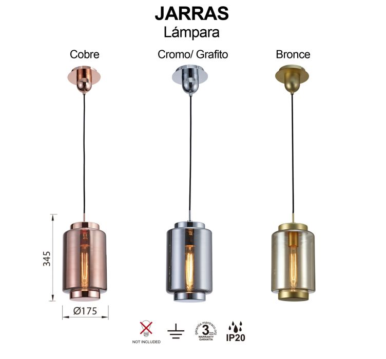 Підвісний світильник Mantra JARRAS 1L - Pequeño - Cobre (E27, 195 см)4