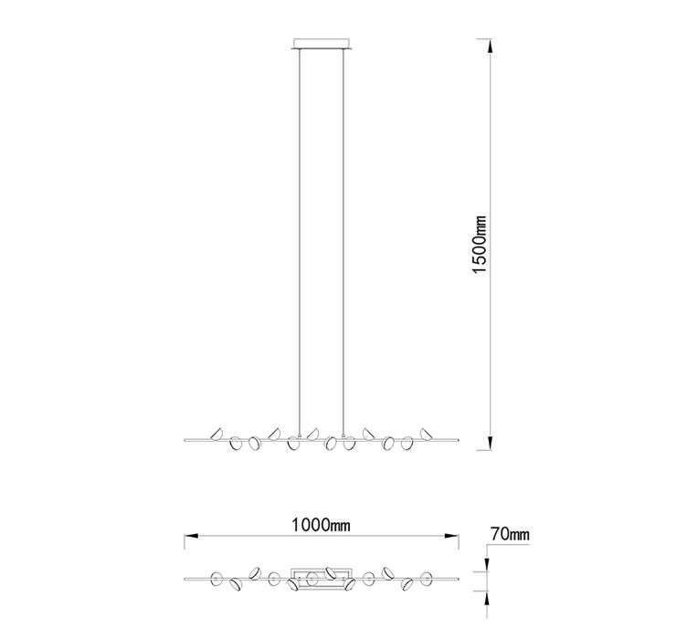 Линейный подвесной светильник MANTRA ADN LÁMPARA LINEA 36W 3000K3