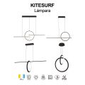 Світлодіодна підвісна люстра Mantra KITESURF Negro 50W3
