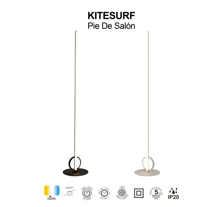 Світлодіодний торшер Mantra Kitesurf Negro 24W (3000K)4