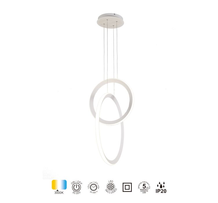 Підвісна люстра MANTRA Kitesurf Blanco Lampara 48W2