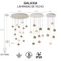 Підвісна люстра Mantra GALAXIA на 9 круглих плафонів (Cemento + Blanco)4