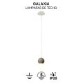Одинарний підвісний світильник Mantra GALAXIA Cemento + Gris/Negro (E27)3
