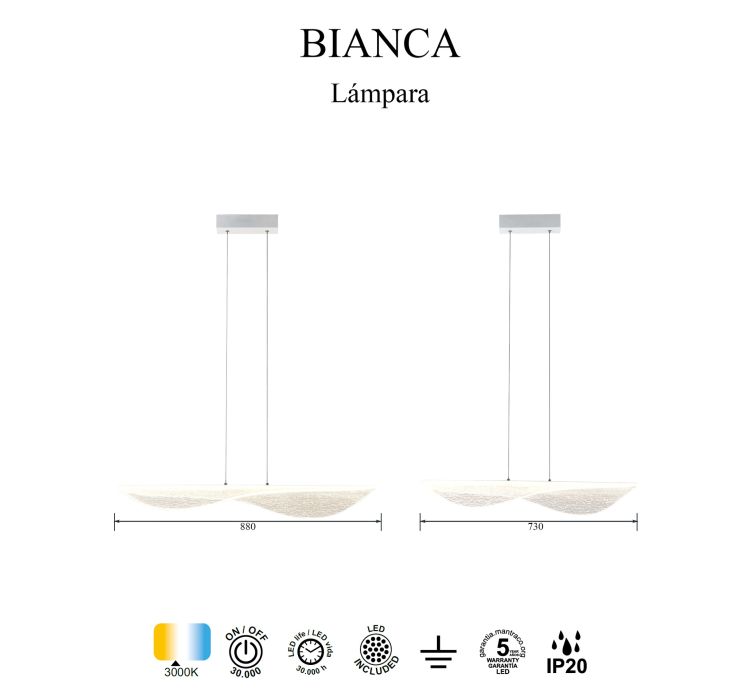 Підвісний світлодіодний світильник BIANCA COLGANTE LED GRANDE6