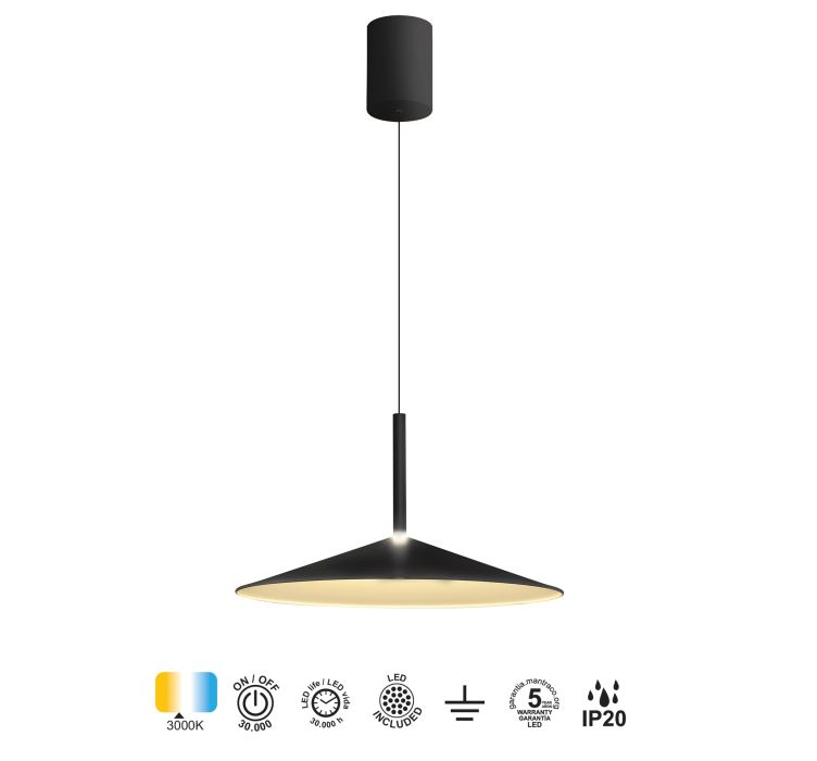 Підвісний світильник CALICE COLGANTE GRANDE LED 1L - NEGRO5