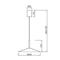 Підвісний LED світильник CALICE COLGANTE PEQUEÑO 1L - NEGRO Y BLANCO5
