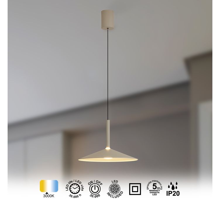 Підвісний LED світильник CALICE COLGANTE PEQUEÑO 1L - CENIZA7