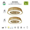 Стельовий вентилятор із люстрою Indonesia Mini Plafon / Ventilador - Ratan7