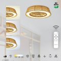 Стельовий вентилятор із люстрою Indonesia Mini Plafon / Ventilador - Ratan6