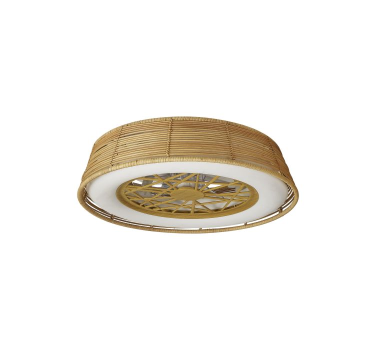Стельовий вентилятор із люстрою Indonesia Mini Plafon / Ventilador - Ratan4
