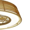 Стельовий вентилятор із люстрою Indonesia Mini Plafon / Ventilador - Ratan5