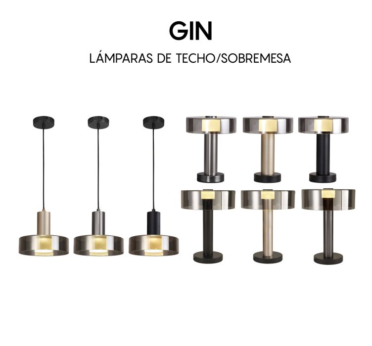 Настільна лампа мала Mantra GIN SOBREMESA LED PEQUEÑO - NEGRO (GU10)3