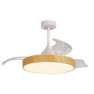Стельовий вентилятор з LED-освітленням MANTRA ALASKA (Ilumitation Wood)