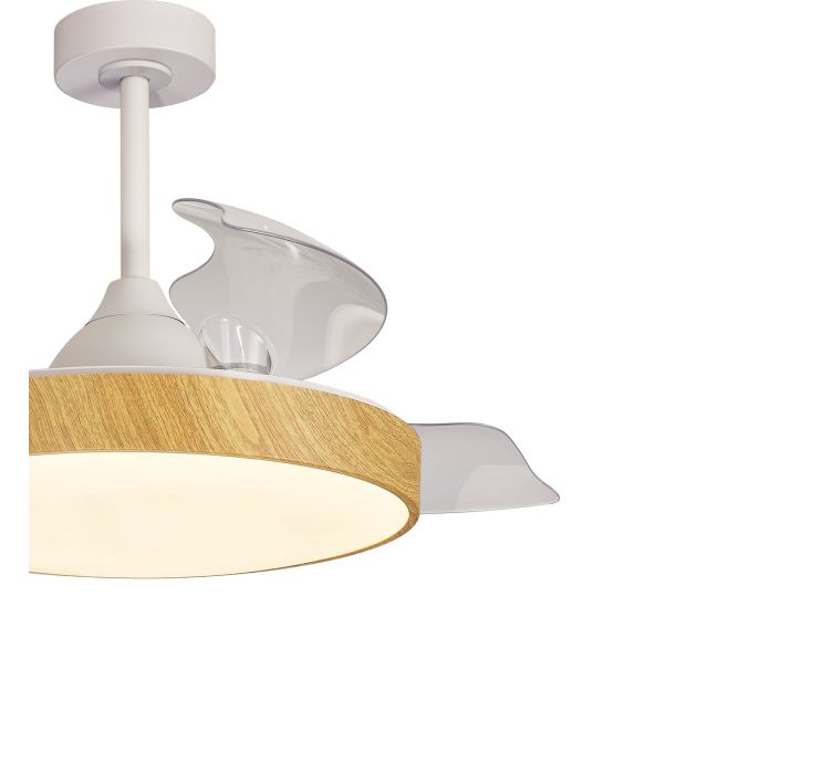 Стельовий вентилятор з LED-освітленням MANTRA ALASKA (Ilumitation Wood)3