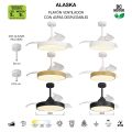 Стельовий вентилятор з LED-освітленням MANTRA ALASKA 45W (Blanco)5