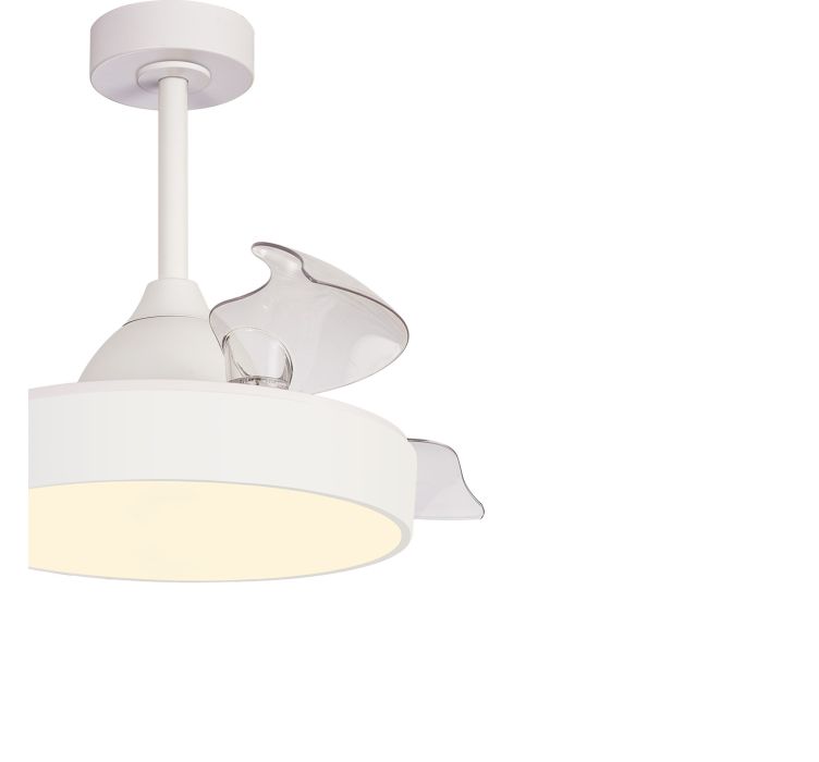 Стельовий вентилятор з LED-освітленням MANTRA ALASKA 45W (Blanco)2