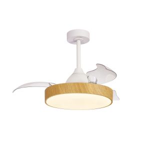 Стельовий вентилятор з LED-освітленням MANTRA ALASKA 45W (Ilumitation Wood)