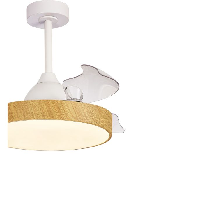 Стельовий вентилятор з LED-освітленням MANTRA ALASKA 45W (Ilumitation Wood)2