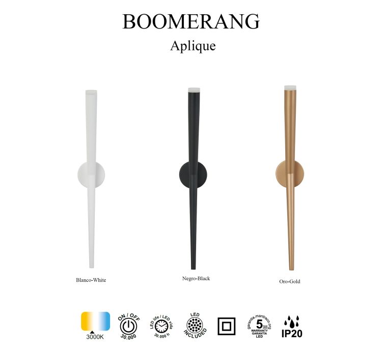 Настінне бра BOOMERANG APLIQUE (1 L) BLANCO6
