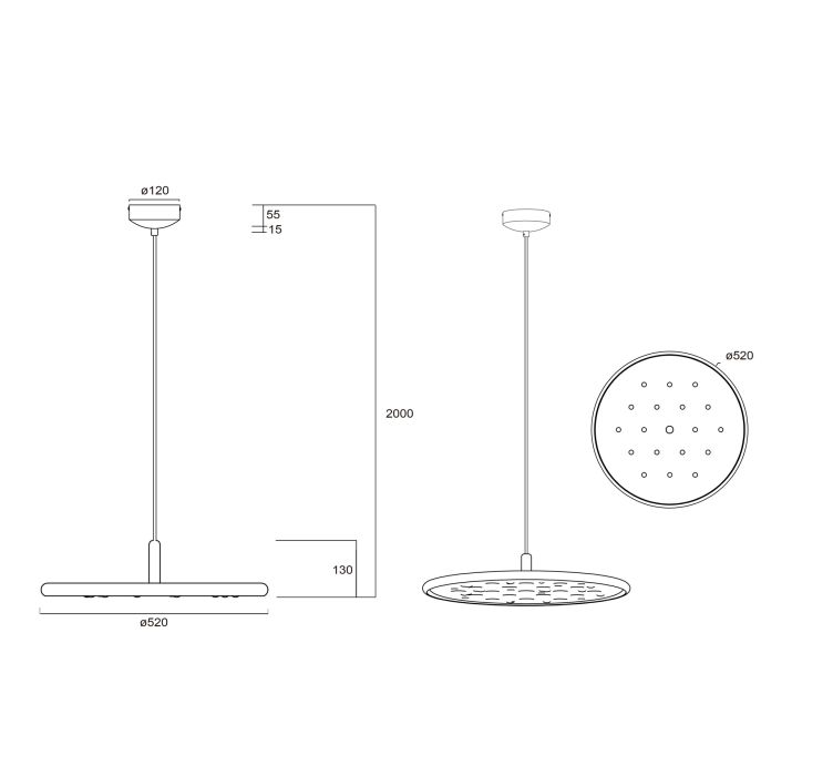Світлодіодний підвісний світильник ACUSTIC LÁMPARA LED 20W7