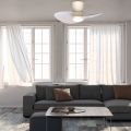 Стельовий світильник-вентилятор із LED-підсвіткою NENUFAR Blanco2