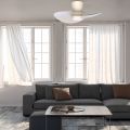 Стельовий світильник-вентилятор із LED-підсвіткою NENUFAR Blanco3
