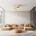 Стельовий світильник-вентилятор із LED-підсвіткою NENUFAR Blanco-Madera2