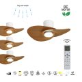 Стельовий світильник-вентилятор із LED-підсвіткою NENUFAR Blanco-Madera5