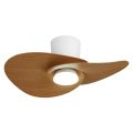 Стельовий світильник-вентилятор із LED-підсвіткою NENUFAR Blanco-Madera1