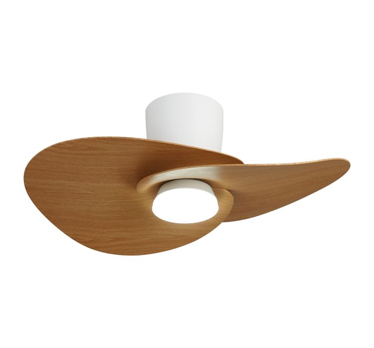 Стельовий світильник-вентилятор із LED-підсвіткою NENUFAR Blanco-Madera1