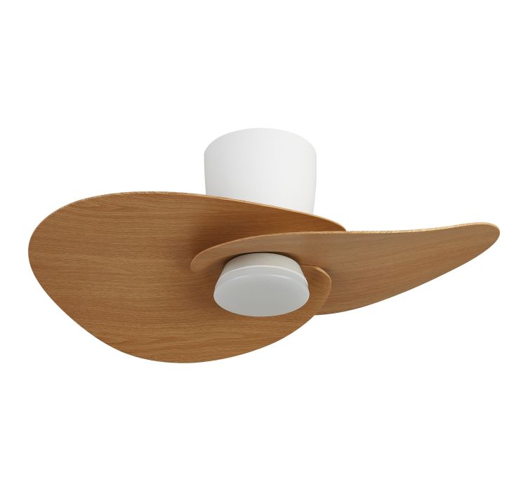 Стельовий світильник-вентилятор із LED-підсвіткою NENUFAR Blanco-Madera7