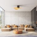 Стельовий світильник-вентилятор із LED-підсвіткою NENUFAR Negro-Madera2