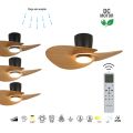 Стельовий світильник-вентилятор із LED-підсвіткою NENUFAR Negro-Madera9
