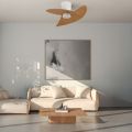 Стельовий світильник- вентилятор із LED-підсвіткою ONA BLANCO-MADERA3