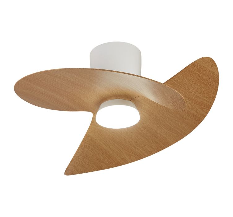 Стельовий світильник- вентилятор із LED-підсвіткою ONA BLANCO-MADERA1