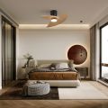Стельовий світильник- вентилятор із LED-підсвіткою ONA NEGRO-MADERA2