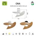 Стельовий світильник- вентилятор із LED-підсвіткою ONA NEGRO-MADERA4