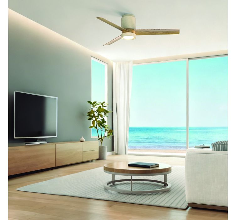 Стельовий вентилятор із люстрою CERAMICA L PLAFON / VENTILADOR (BLANCO-MADERA)4